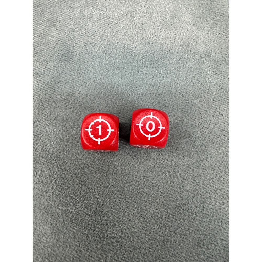Space Crusade Mission Dreadnought Replacement Red Dice Pair Part Piece Vintage